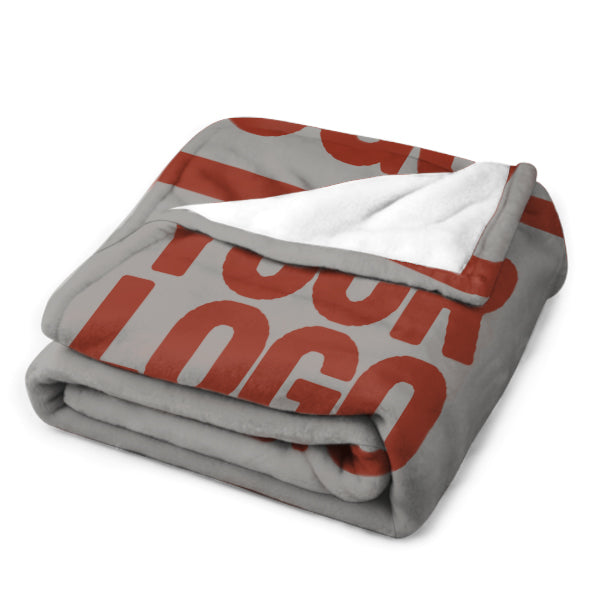 Custom Gray Coral Red Blanket