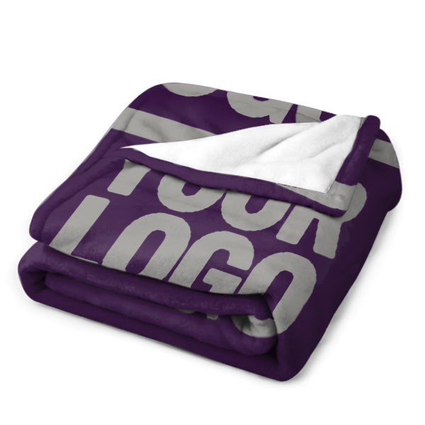 Custom Purple Gray Blanket