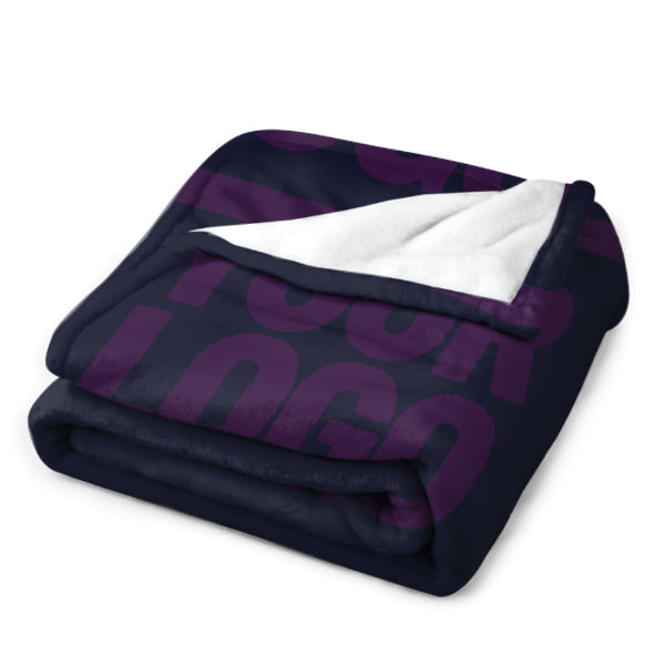 Custom Steel Blue Purple Blanket