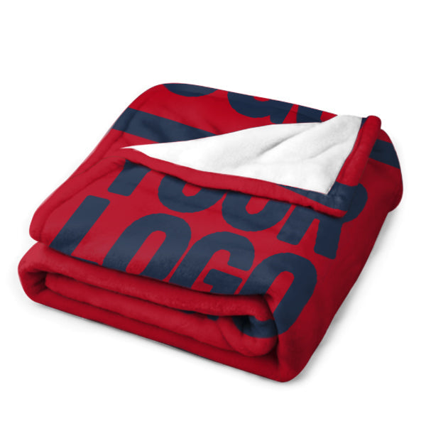 Custom Red Navy Blue Blanket