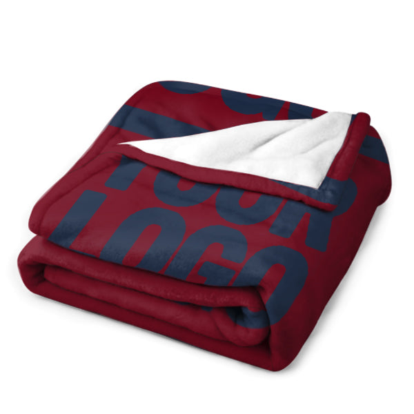 Custom Crimson Navy Blue Blanket