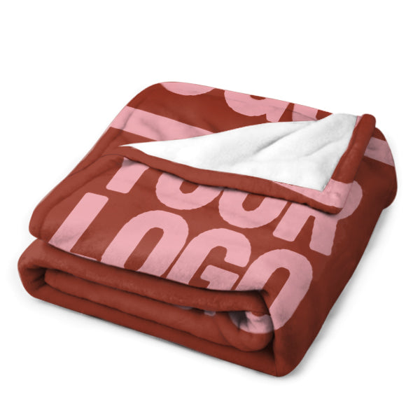 Custom Coral Red Pink Blanket