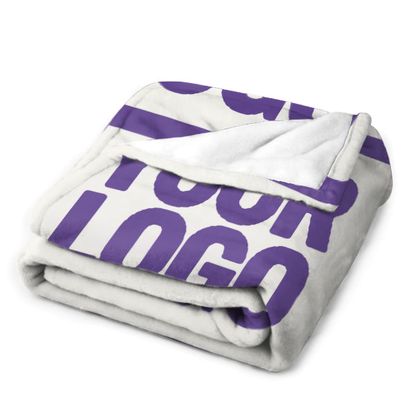 Custom White Lavender Blanket