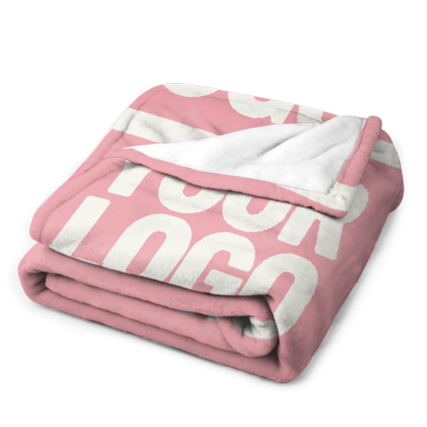 Custom Pink White Blanket