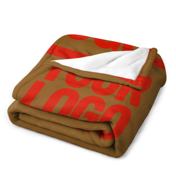 Custom Khaki Orange-Red Blanket