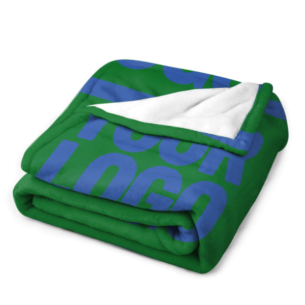 Custom Emerald Green Sky Blue Blanket