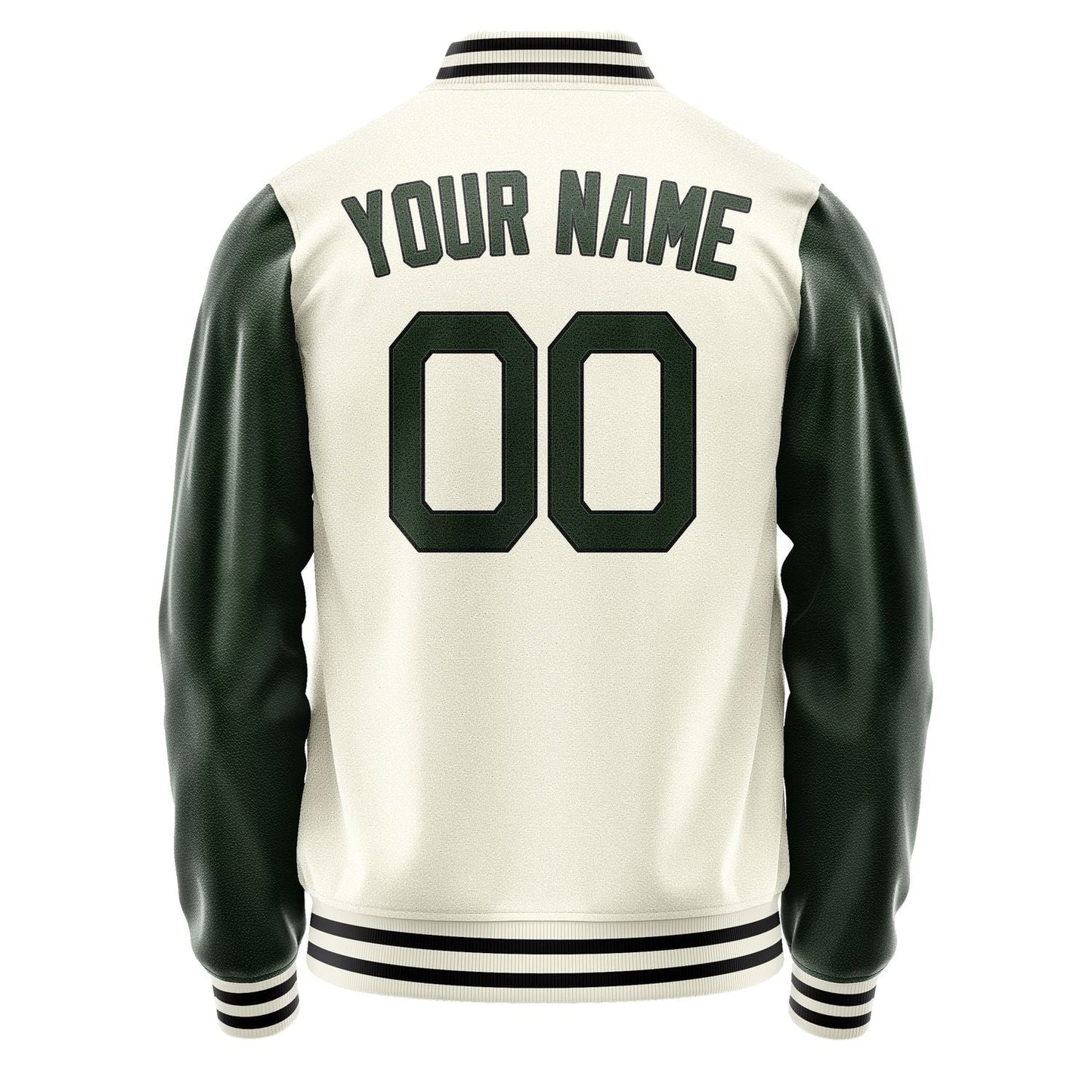 Custom Cream Dark Green Jacket JA0303060317B21706
