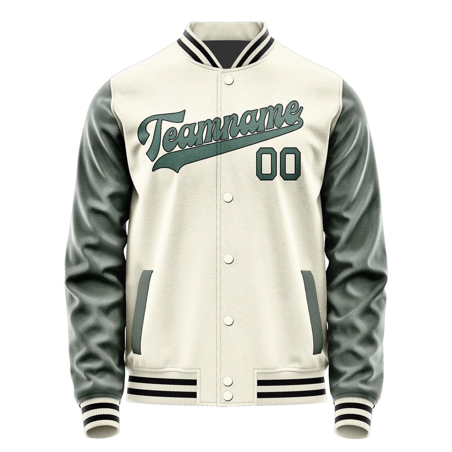 Custom Cream Blue Green Jacket JA0303270317B31727
