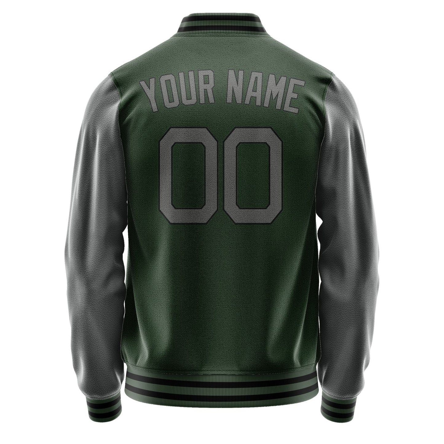 Custom Dark Green Dark Grey Jacket JA0606200617B21720