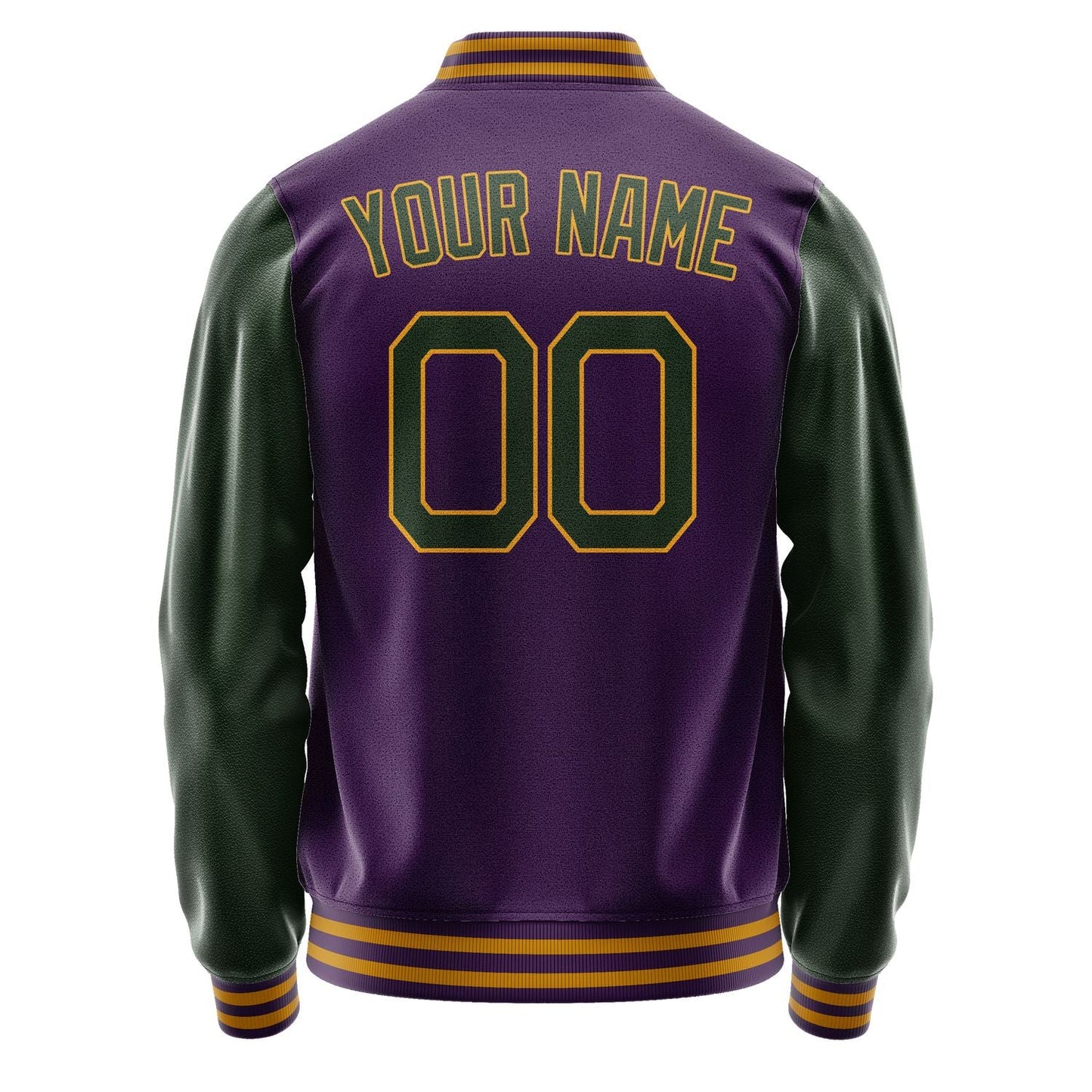 Custom Purple Dark Green Jacket JA0707060718B21806