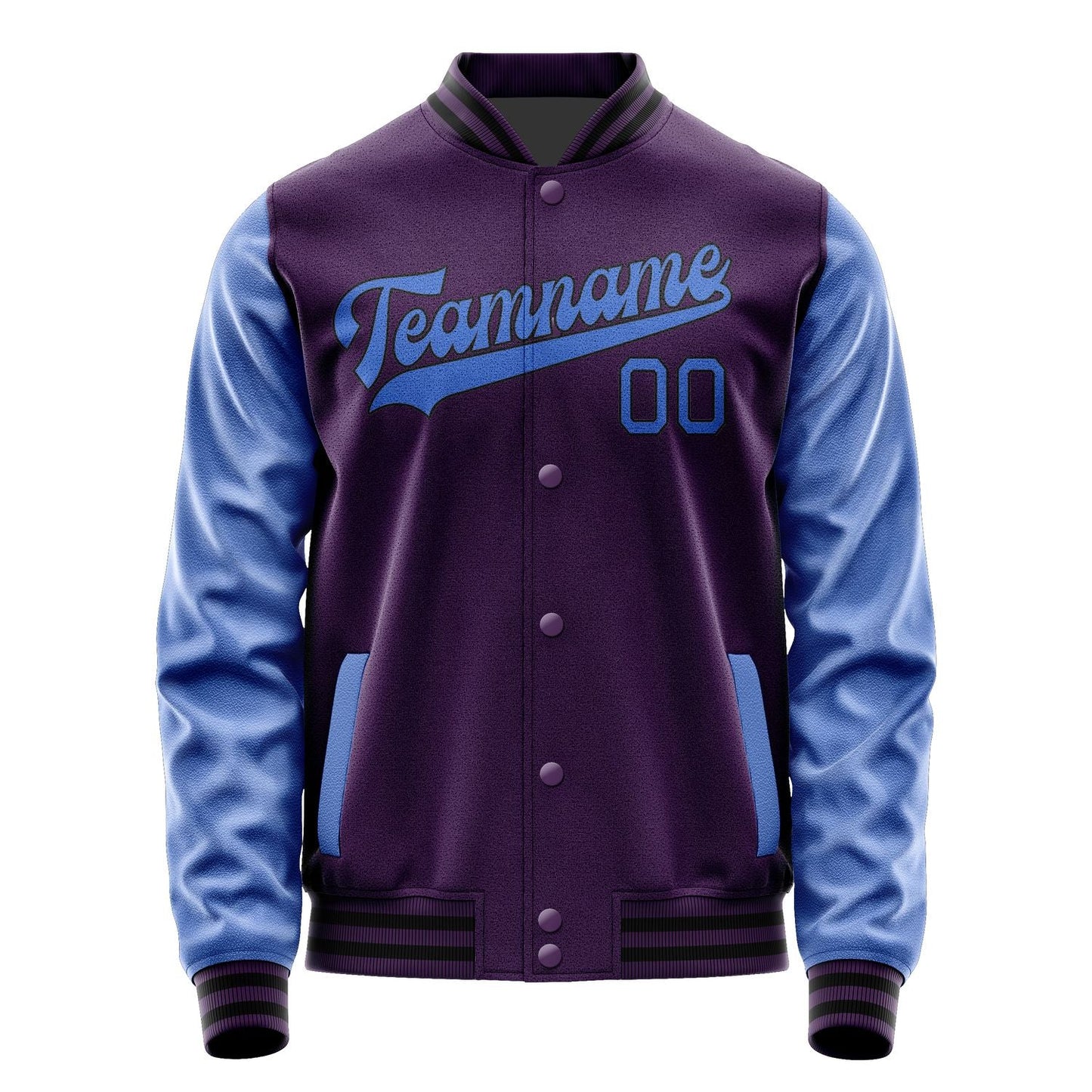 Custom Purple Sky Blue Jacket JA0707090717B31709