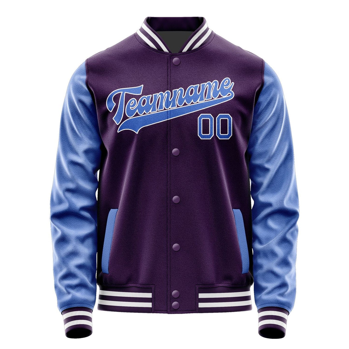 Custom Purple Sky Blue Jacket JA0707090718B31809
