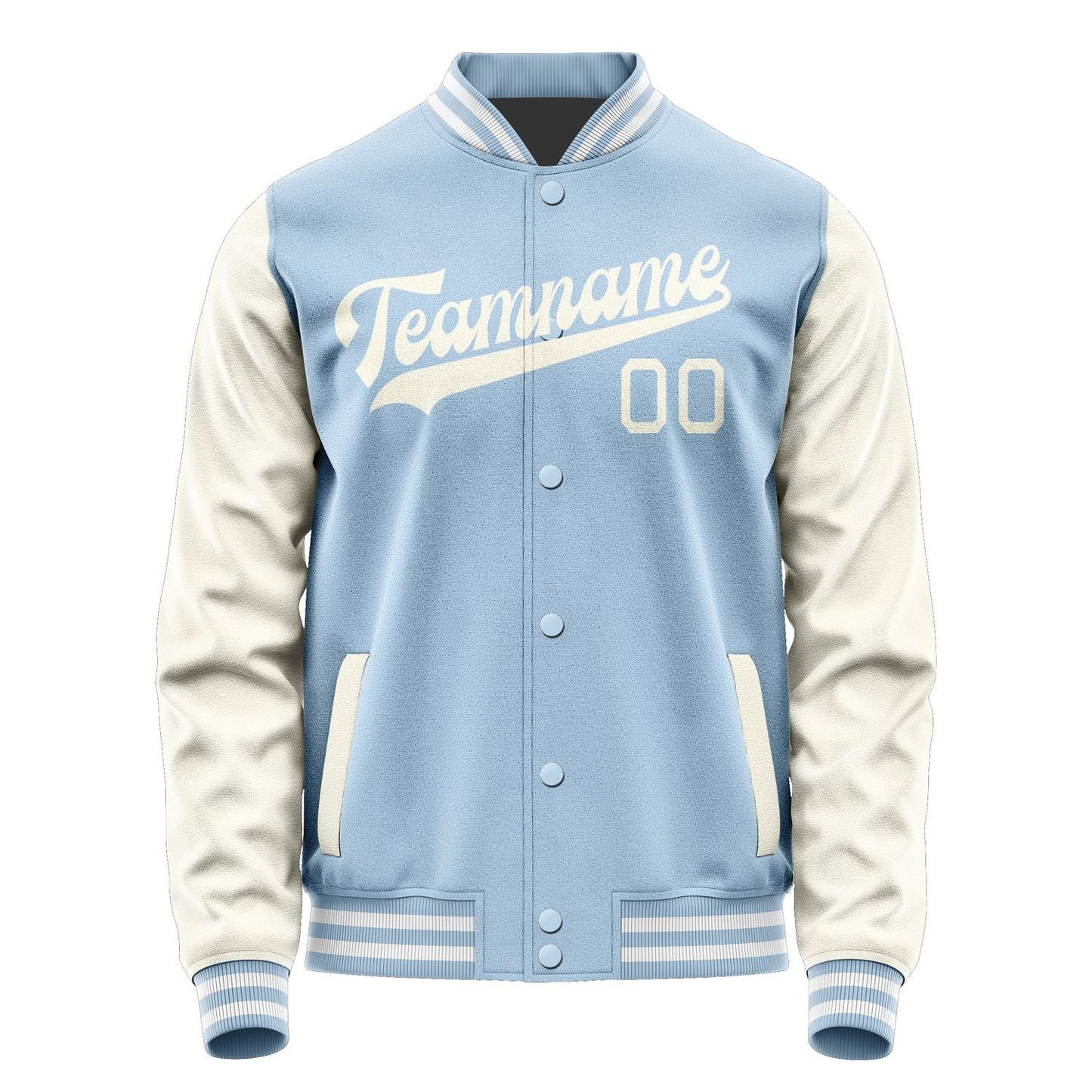 Custom Light Blue Cream Jacket JA0808030818B31803