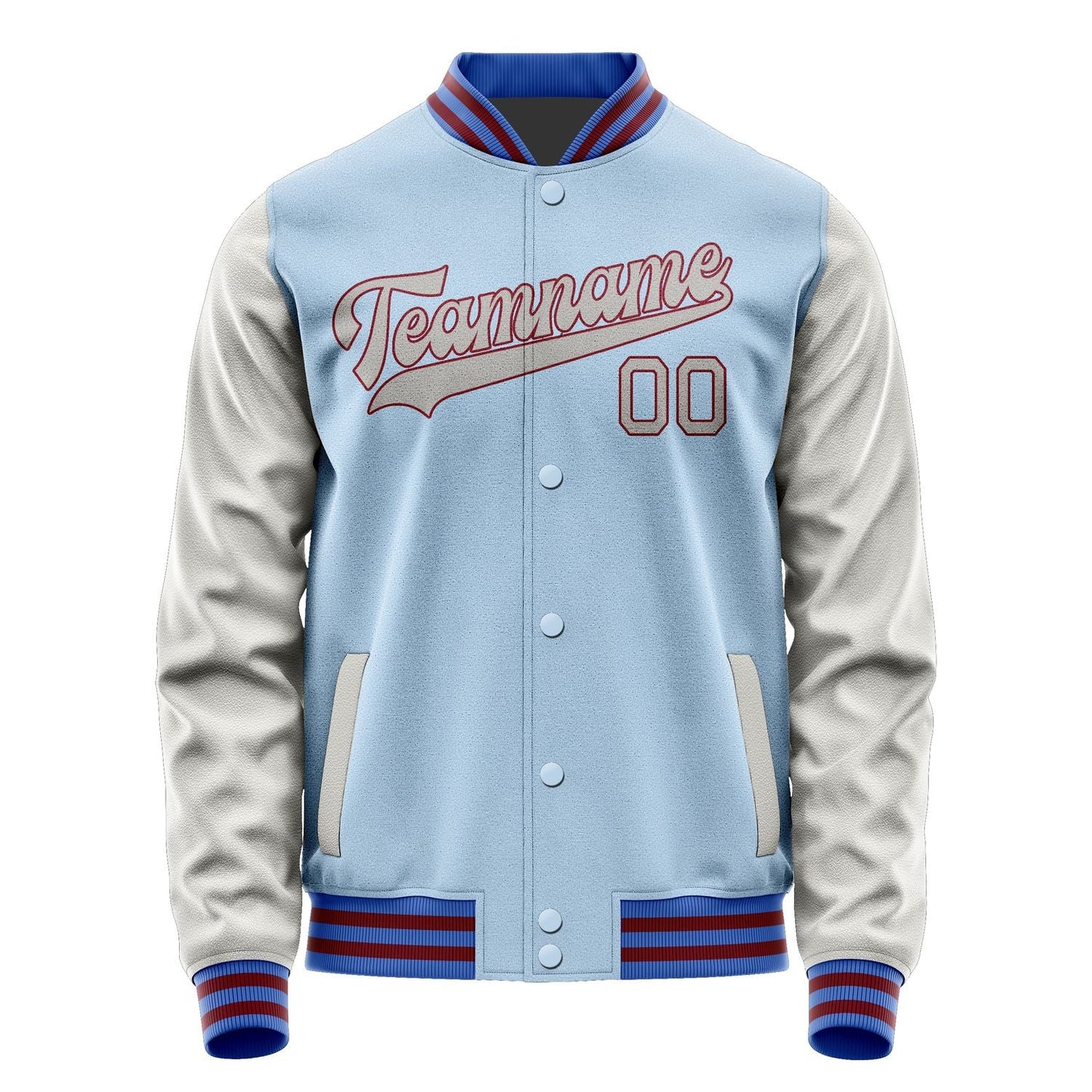 Custom Light Blue Gray Jacket JA0808040915B31504