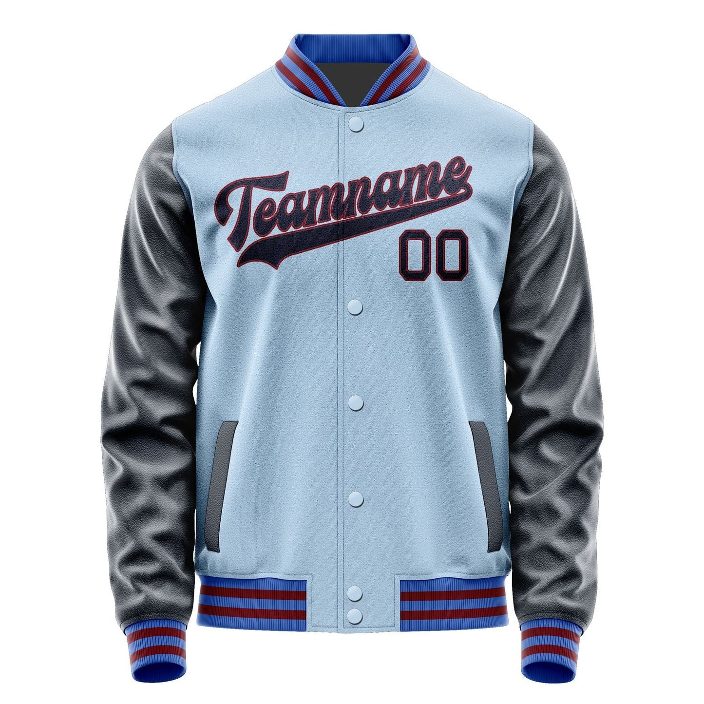 Custom Light Blue Navy Jacket JA0808110915B31511