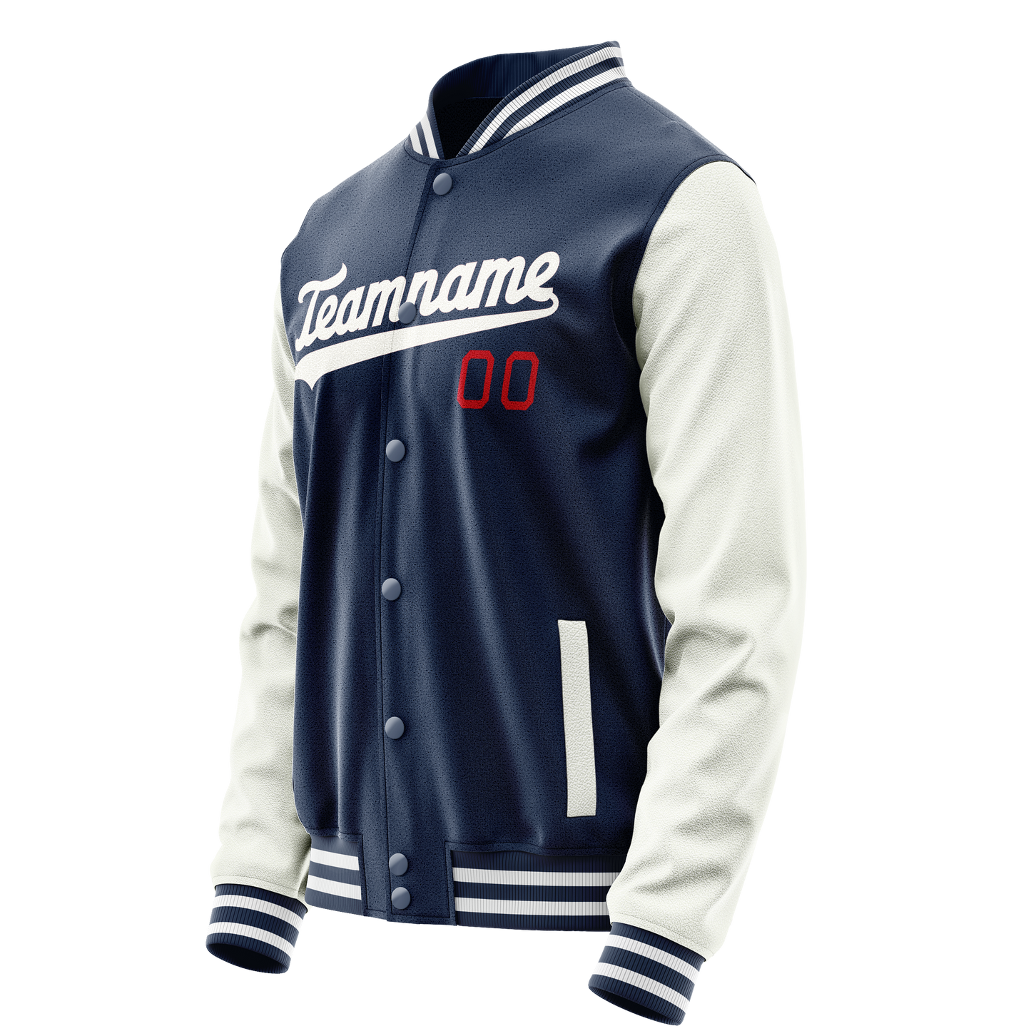 Custom Royal White Solid Color Varsity Letterman Jacket