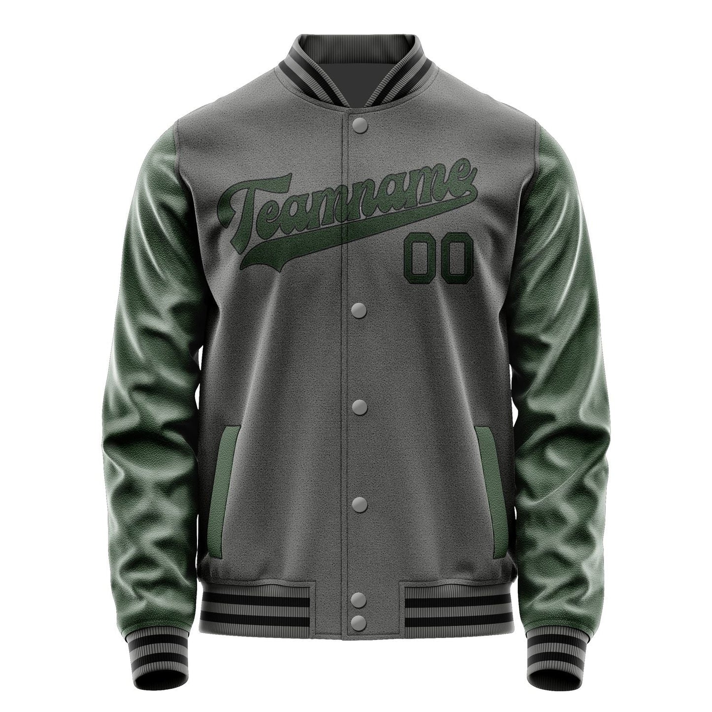 Custom Dark Grey Dark Green Jacket JA2020062017B31706