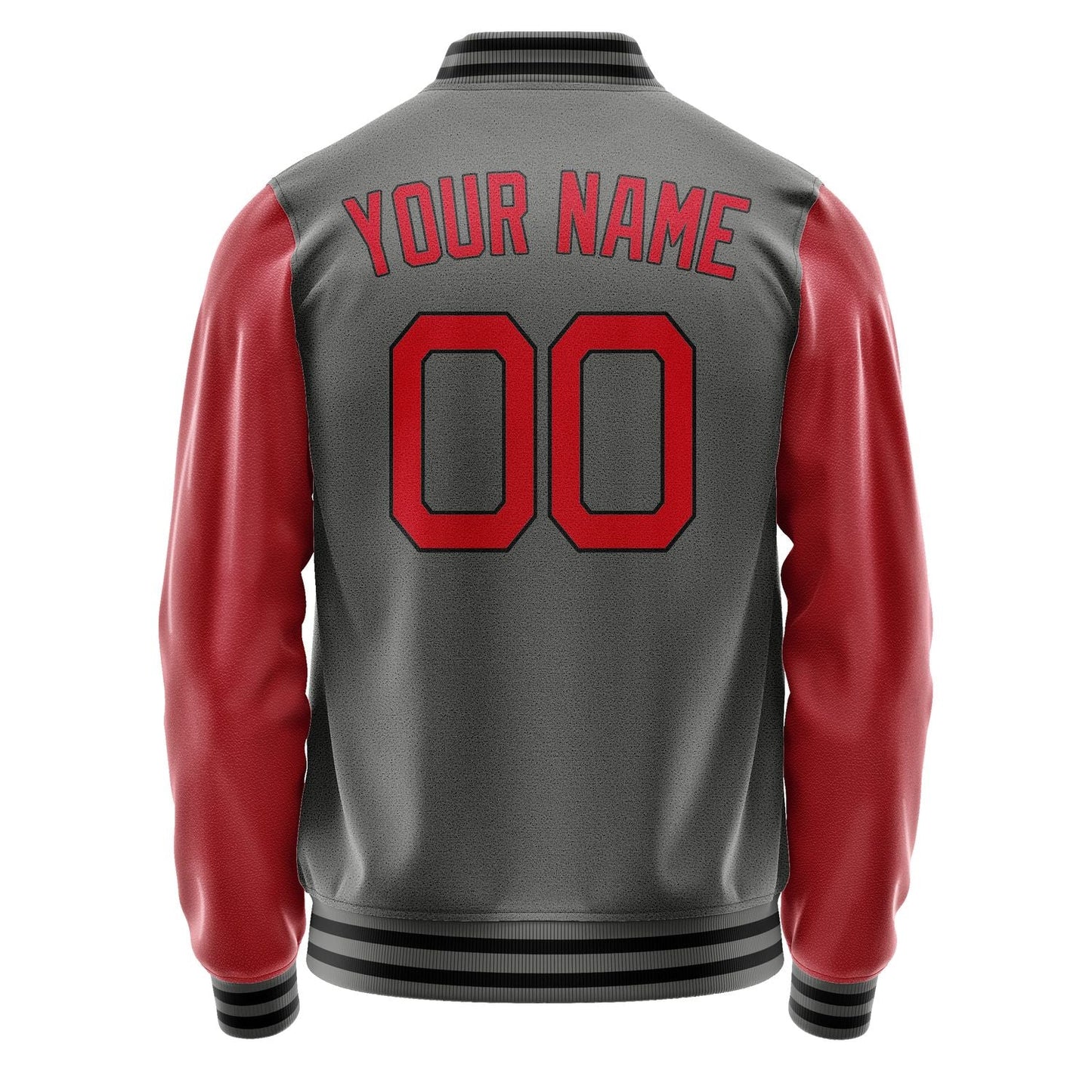 Custom Dark Grey Red Jacket JA2020142017B21714