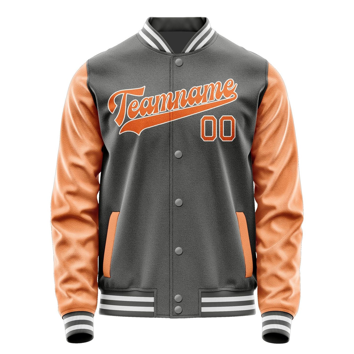 Custom Dark Grey Orange Jacket JA2020282018B31828
