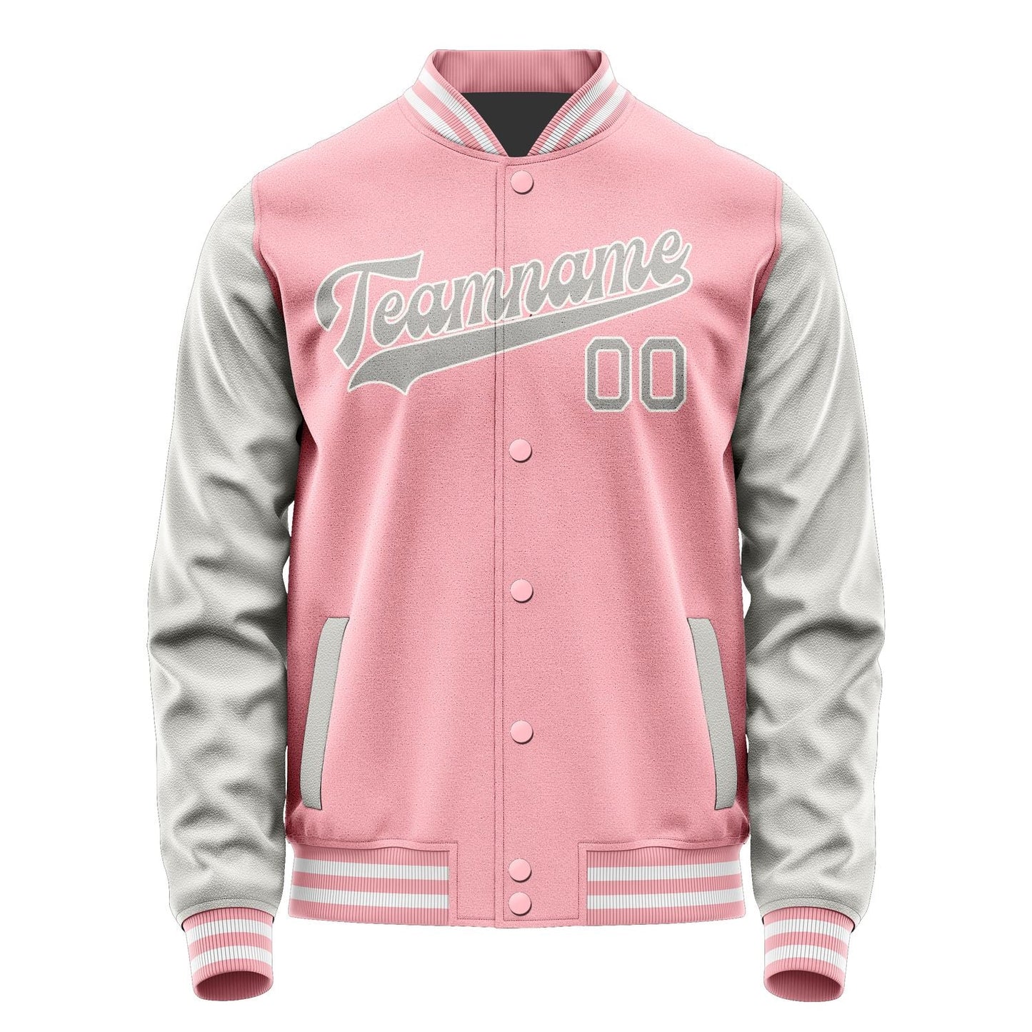 Custom Light Pink Gray Jacket JA2121042118B31804
