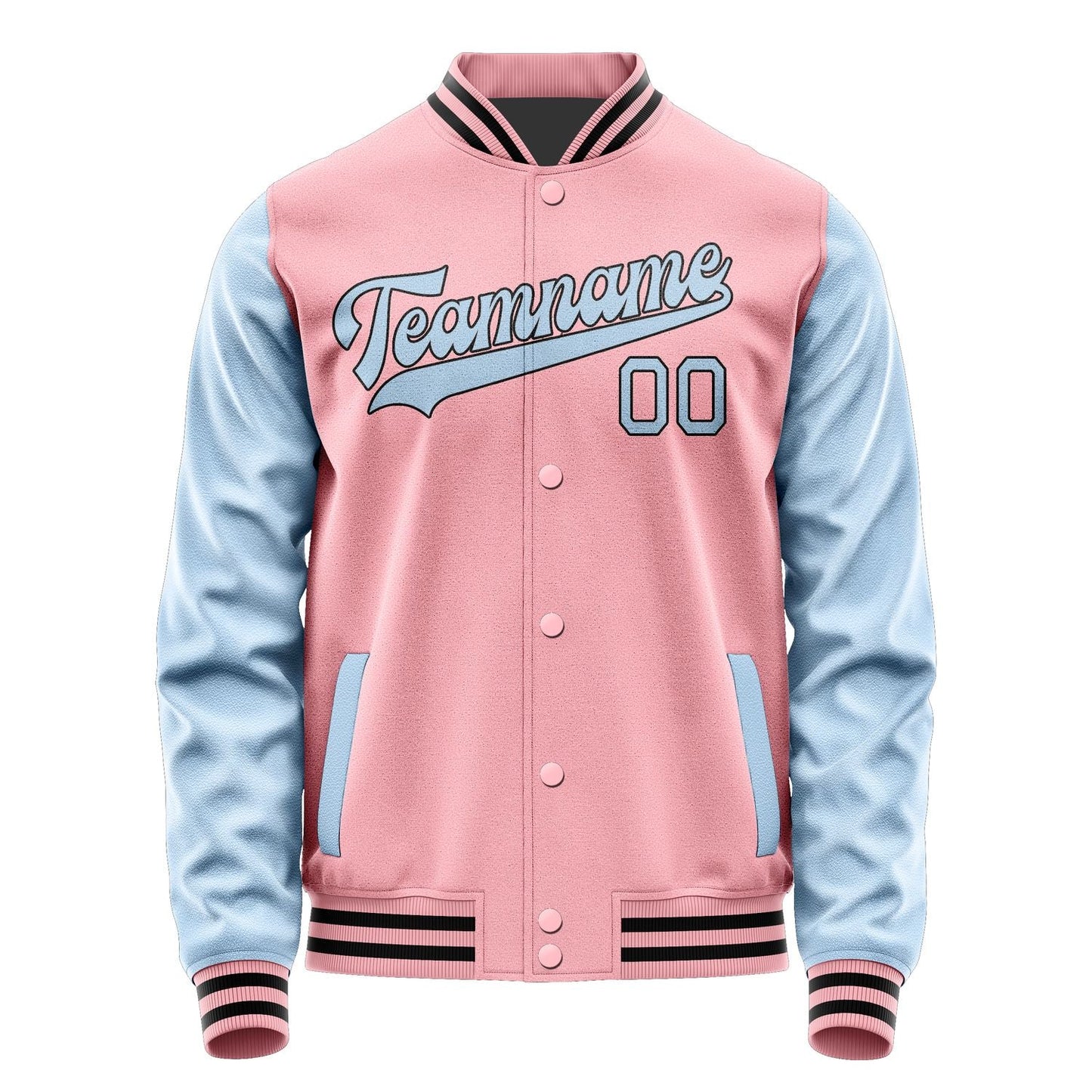 Custom Light Pink Light Blue Jacket JA2121082117B31708