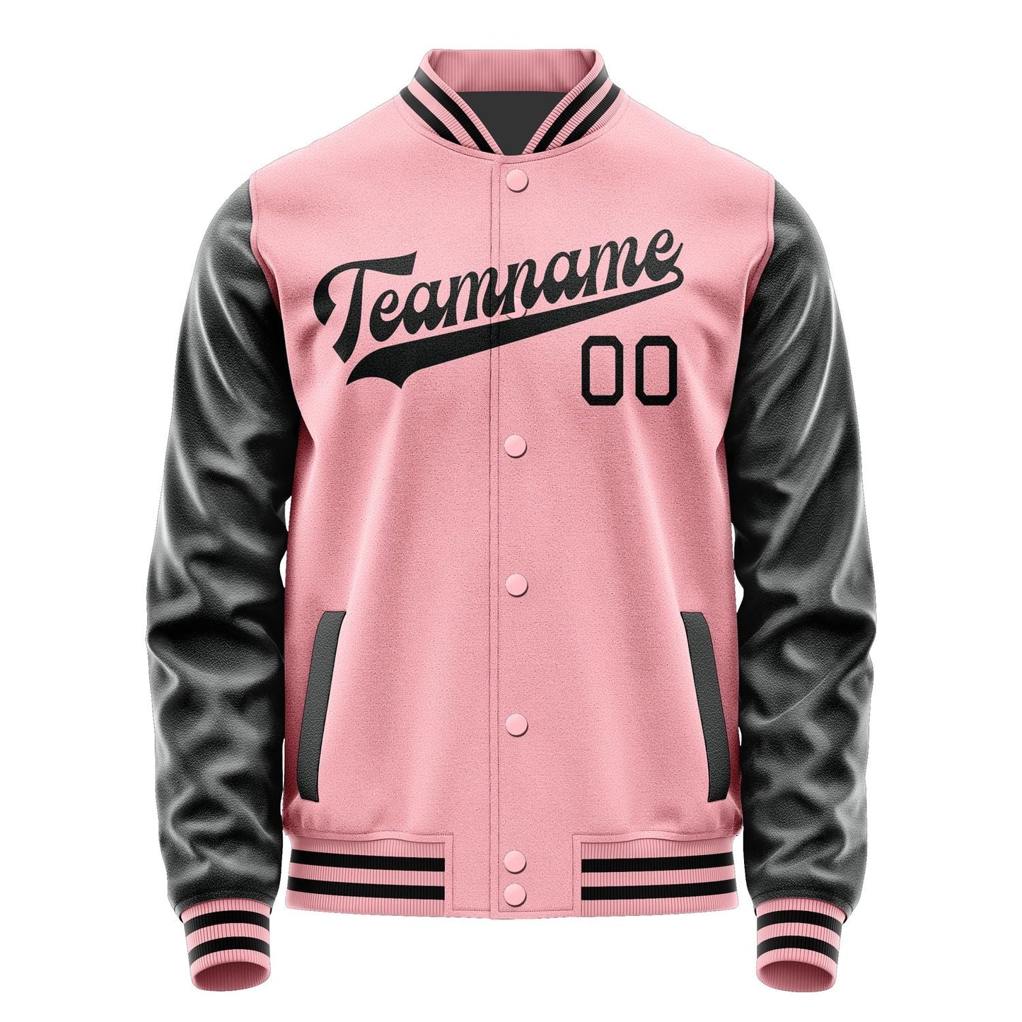 Custom Light Pink Black Jacket JA2121172117B31717
