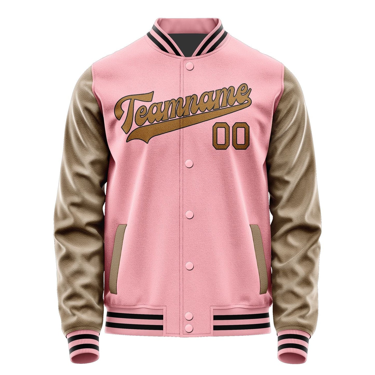 Custom Light Pink Khaki Jacket JA2121222117B31722