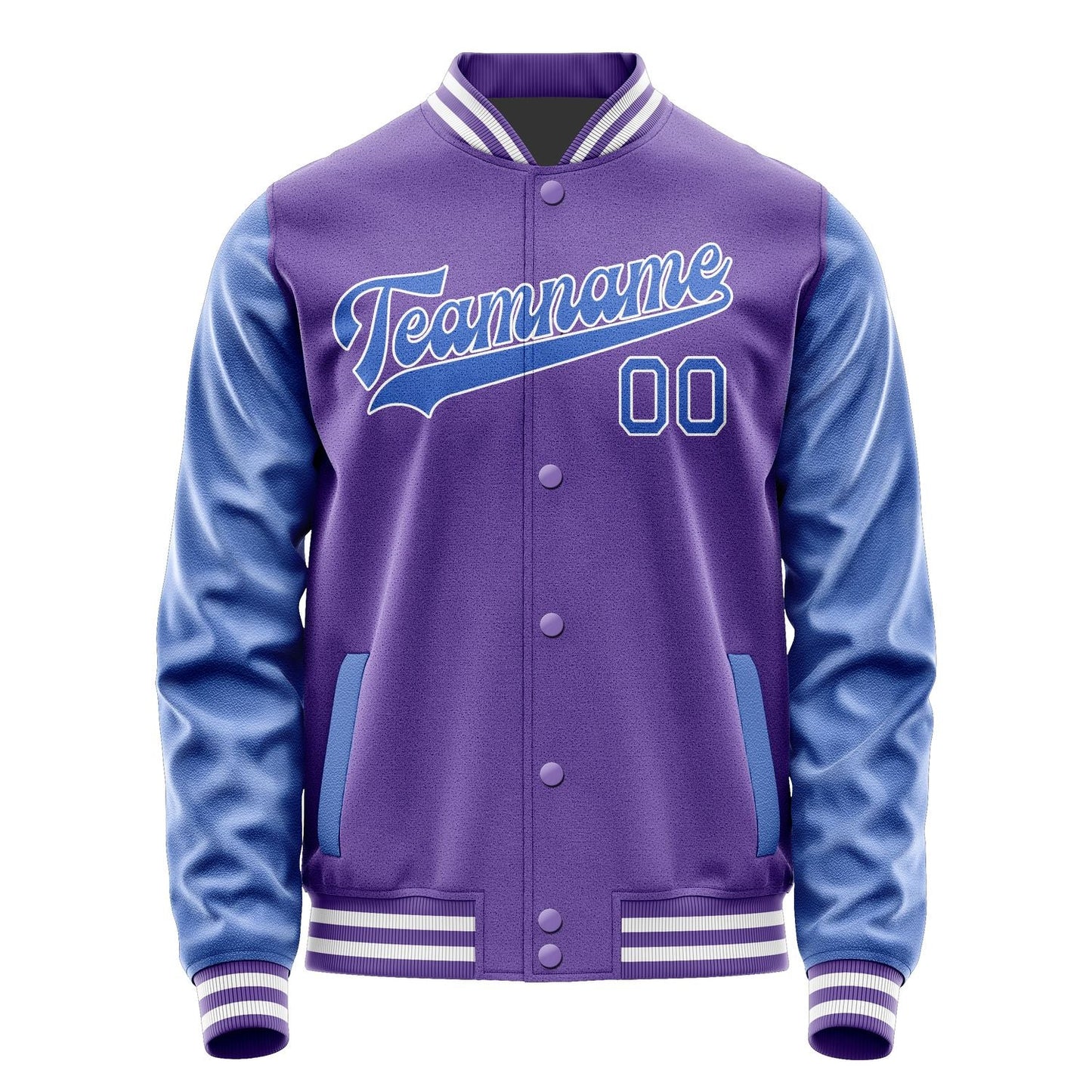 Custom Light Purple Sky Blue Jacket JA2323092318B31809