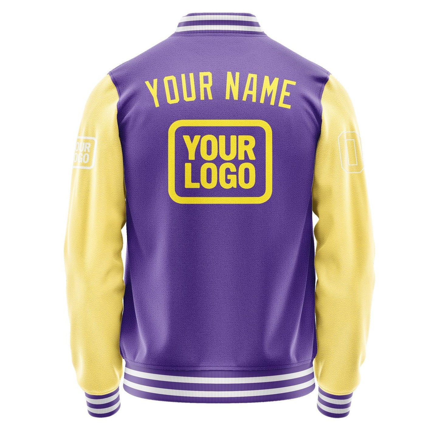 Custom Light Purple Light Yellow Jacket JA232326231818262618