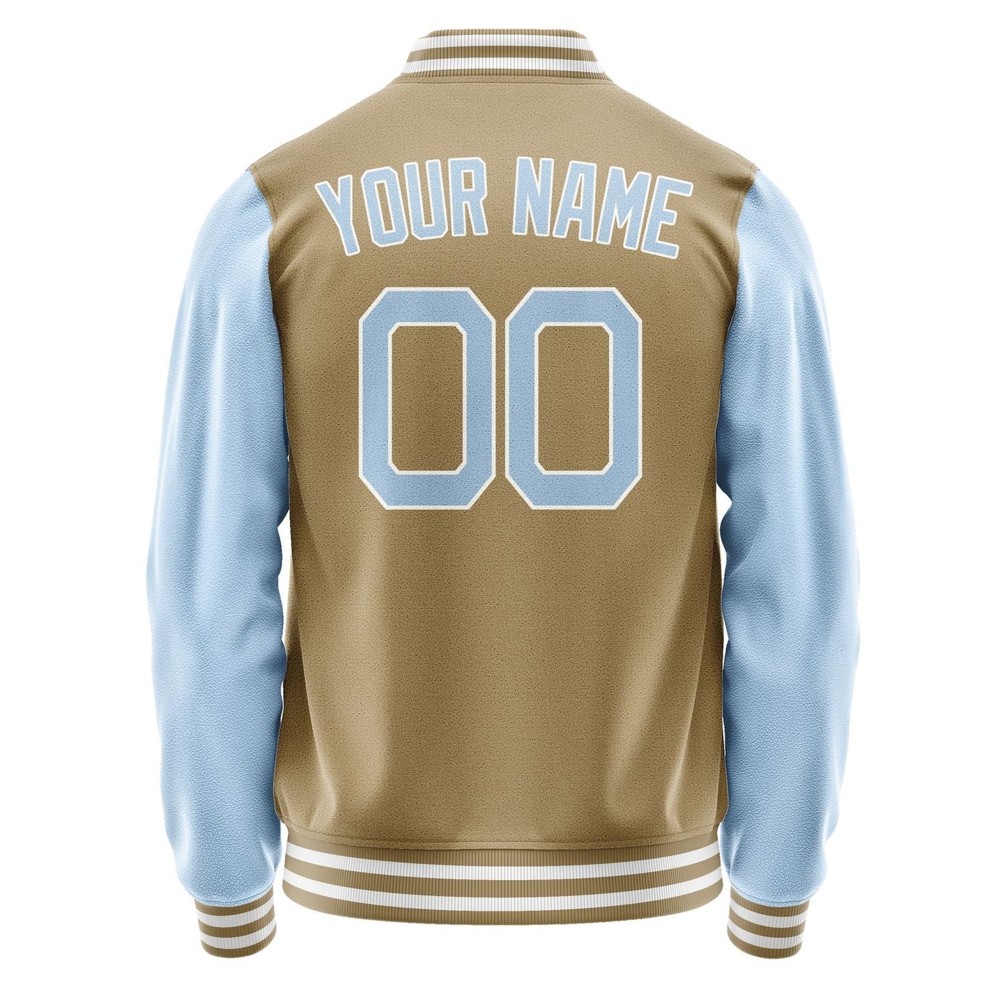 Custom Light Khaki Light Blue Jacket JA2525082518B21808