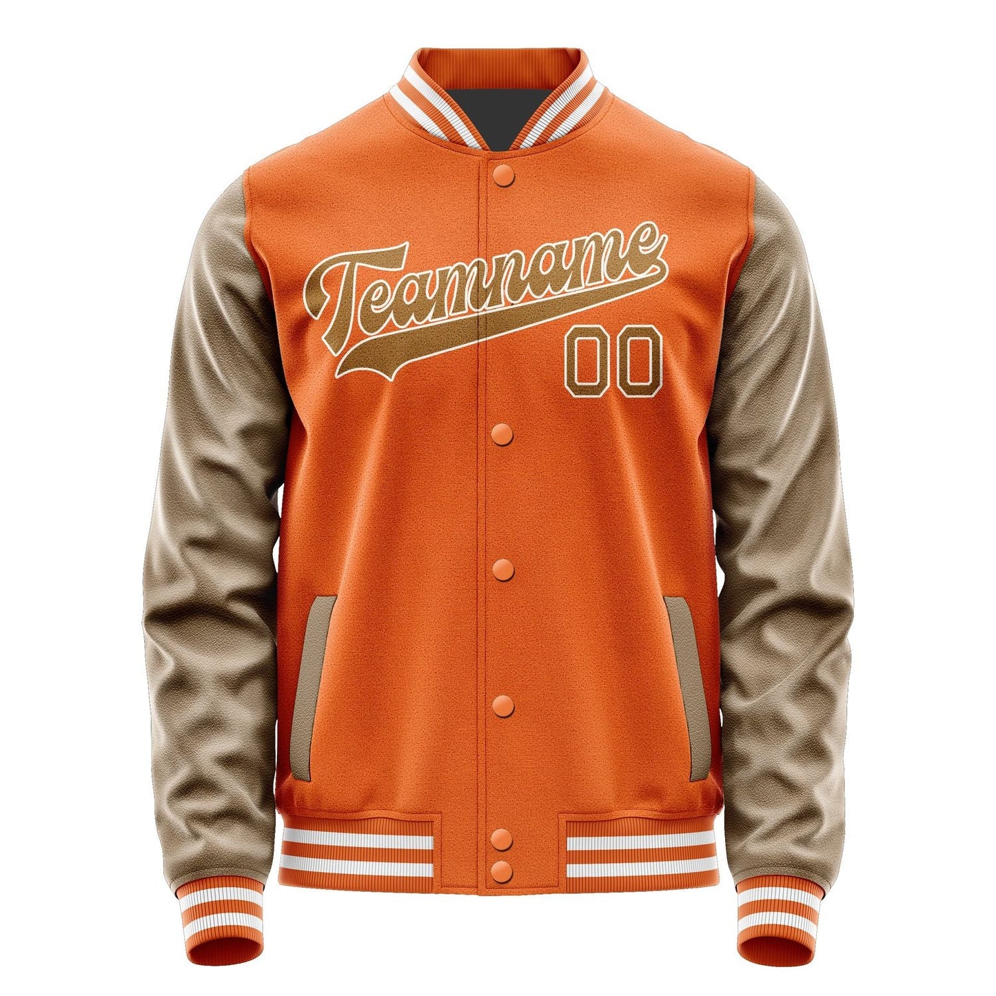 Custom Orange Khaki Jacket JA2828222818B31822