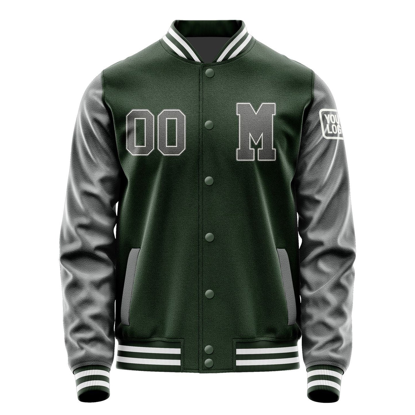 Custom Dark Green Dark Grey Jacket Jb0606200618201818