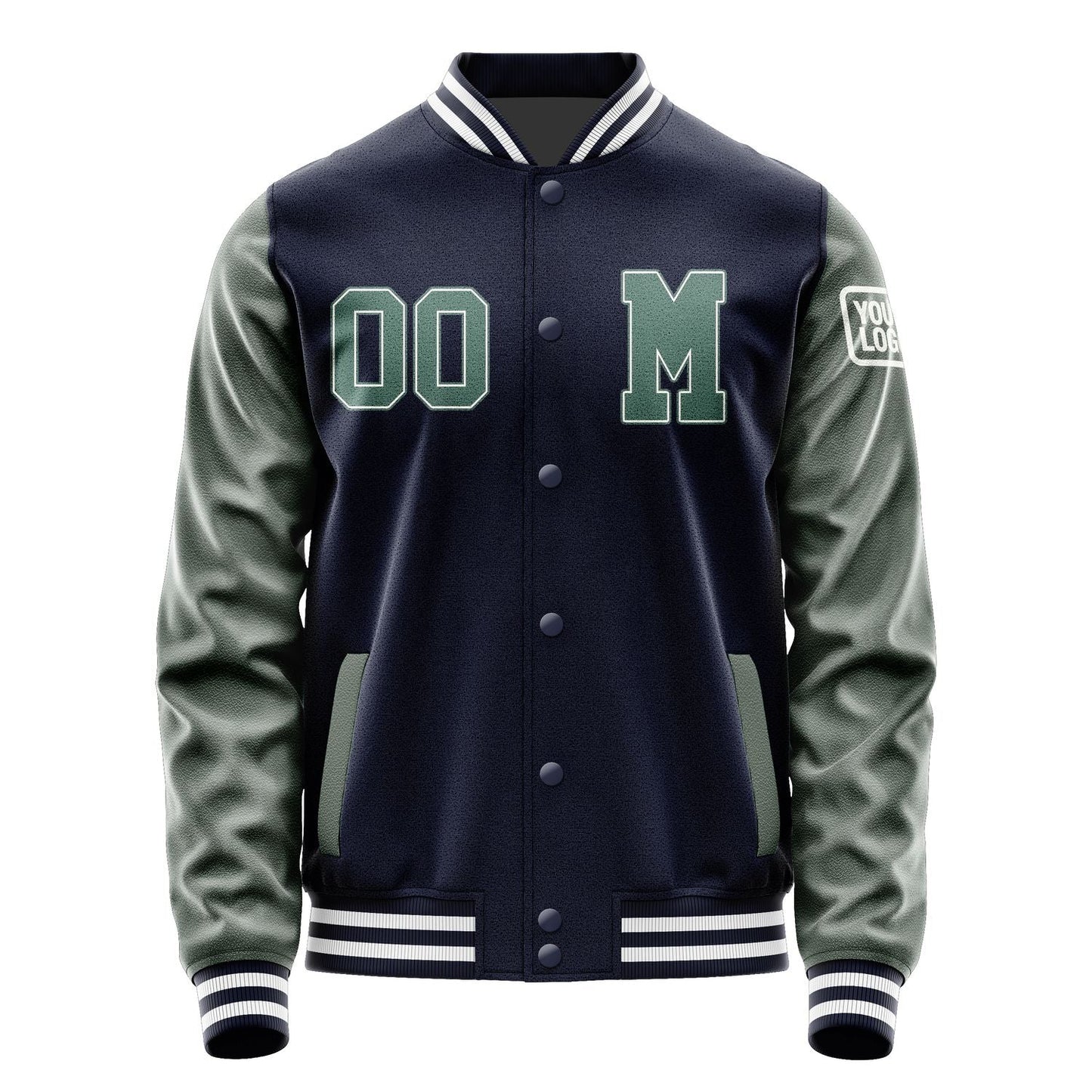 Custom Navy Blue Green Jacket Jb1111271118271818