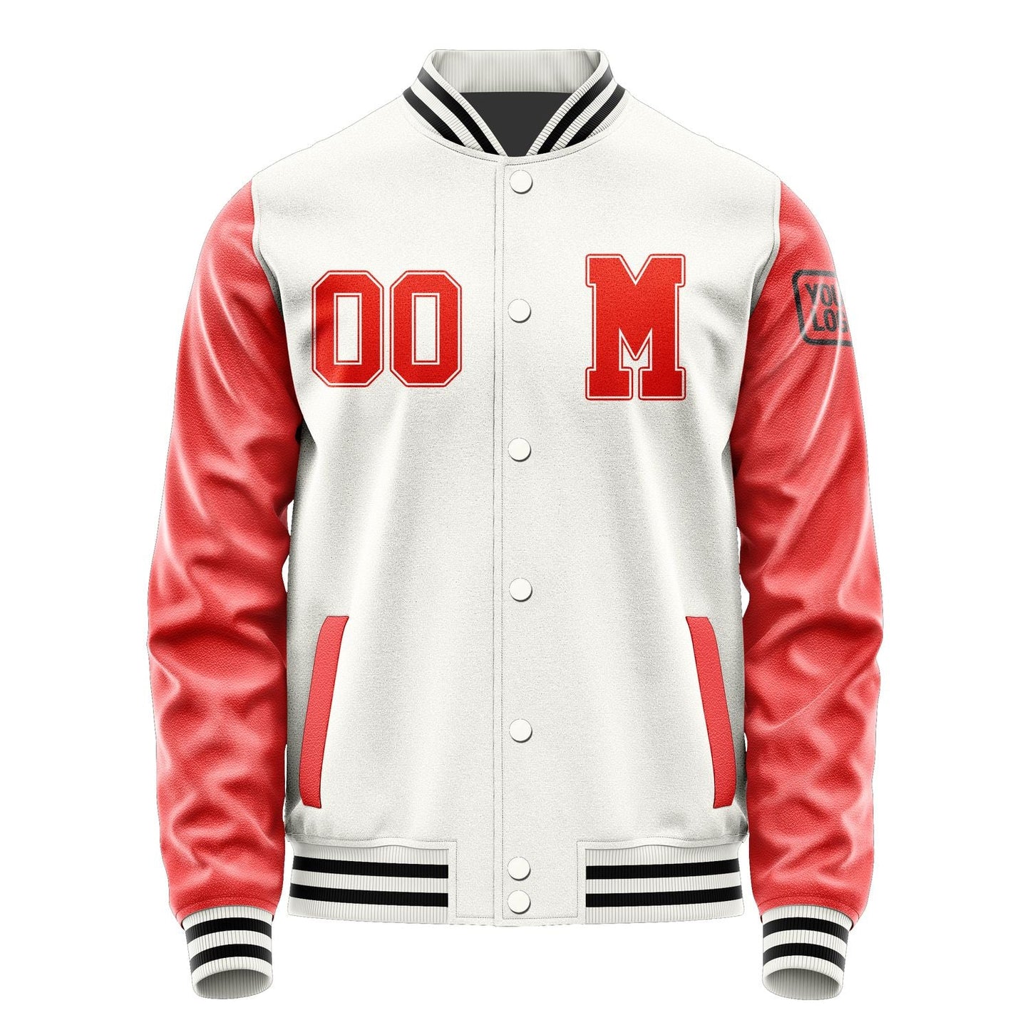 Custom White Orange Red Jacket Jb1818121817121817