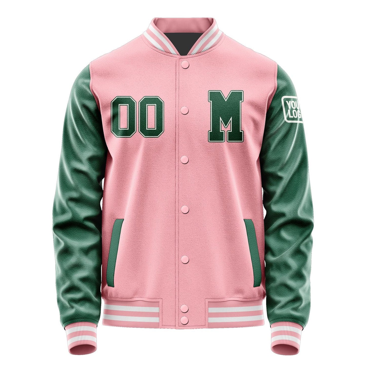Custom Light Pink Green Jacket Jb2121052118051818