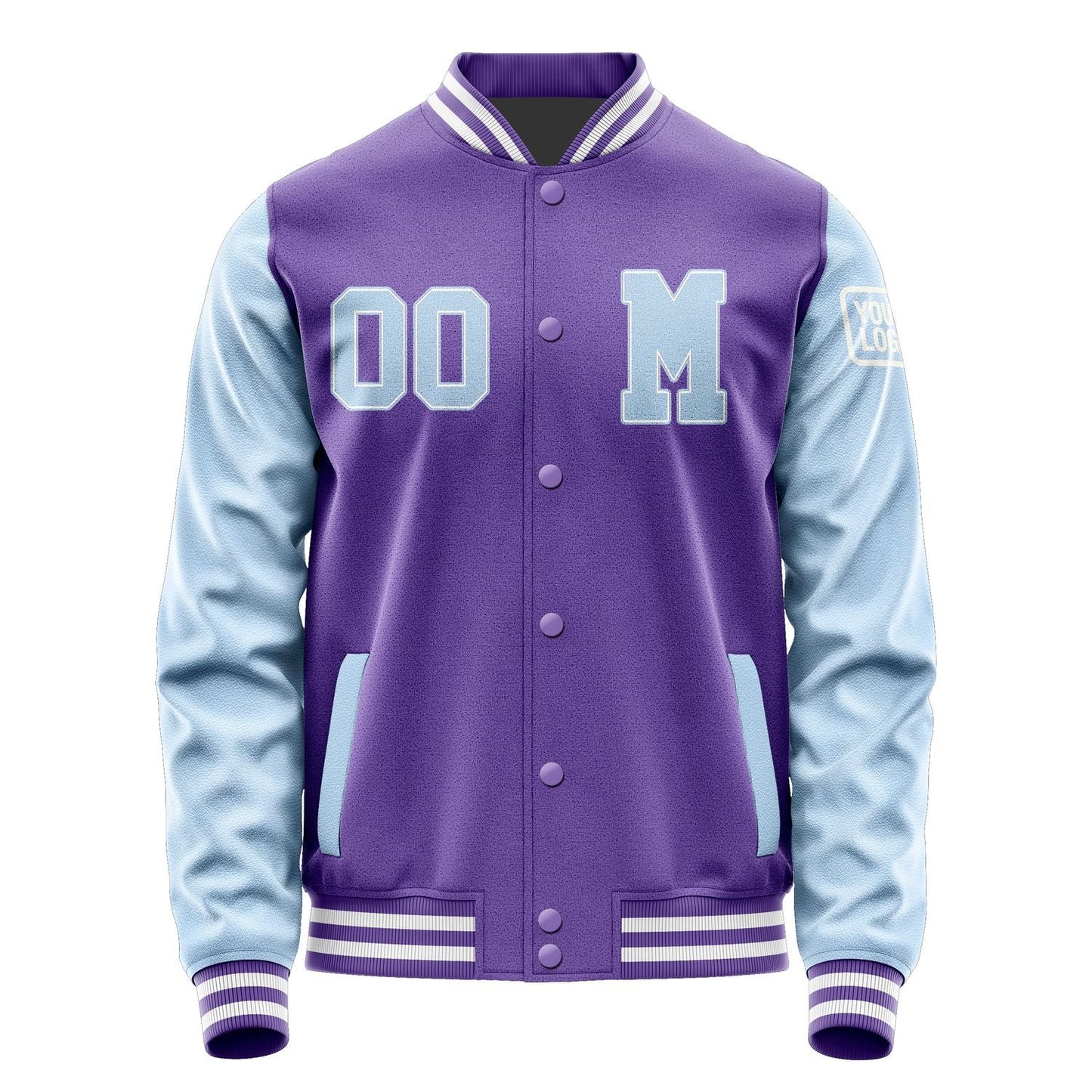 Custom Light Purple Light Blue Jacket Jb2323082318081818