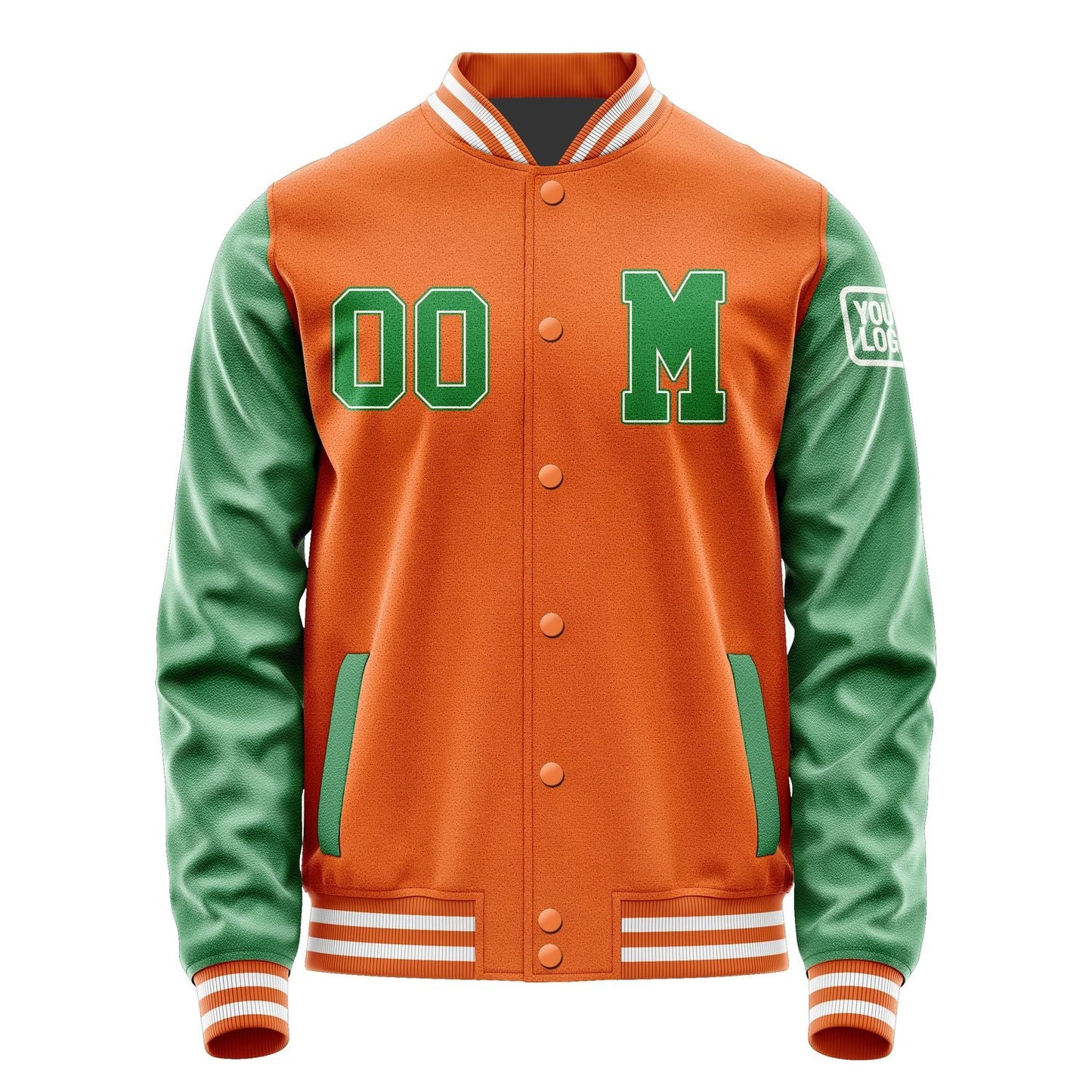 Custom Orange Emerald Green Jacket Jb2828242818241818
