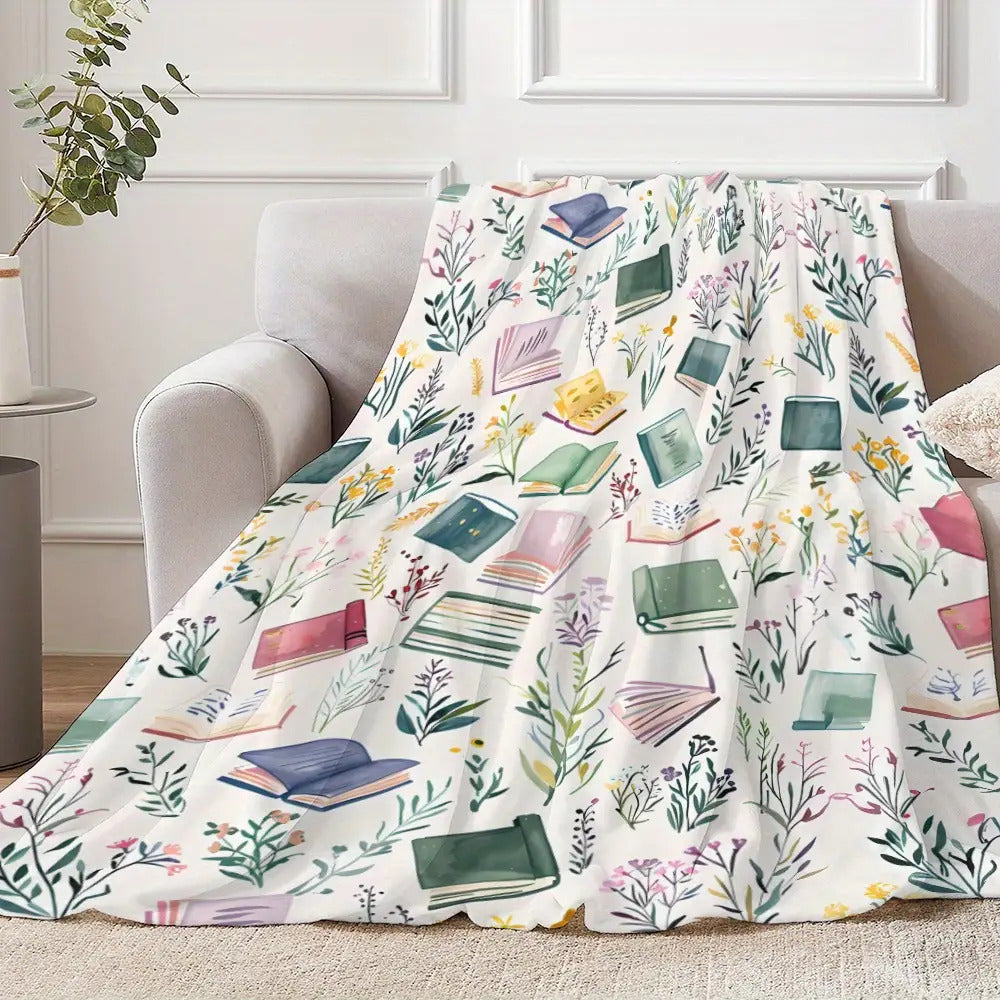 Gifts for Book Lovers Blanket, “Books Are a Uniquely Portable Magic”, From Parents, Birthday, Christmas, Everyday Encouragement, Inspirational