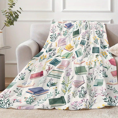 Gifts for Book Lovers Blanket, “Books Are a Uniquely Portable Magic”, From Parents, Birthday, Christmas, Everyday Encouragement, Inspirational
