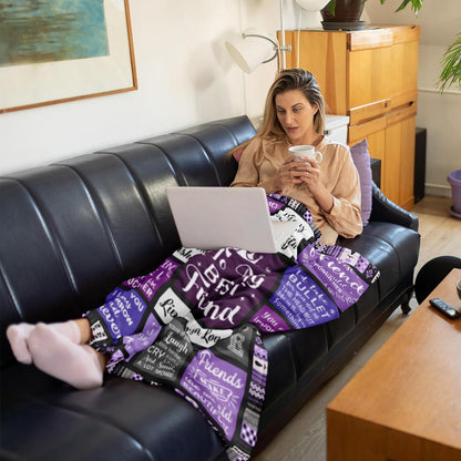 Blanket for Best Friend Gifts, “To My Best Friend”, From Bestie, Birthday Christmas Graduation Everyday Encouragement, Inspirational