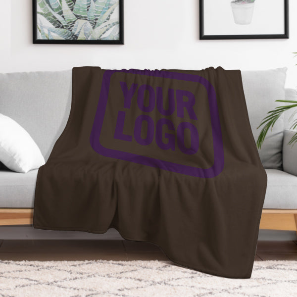 Custom Brown Purple Blanket