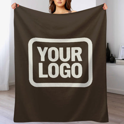 Custom Brown White Blanket