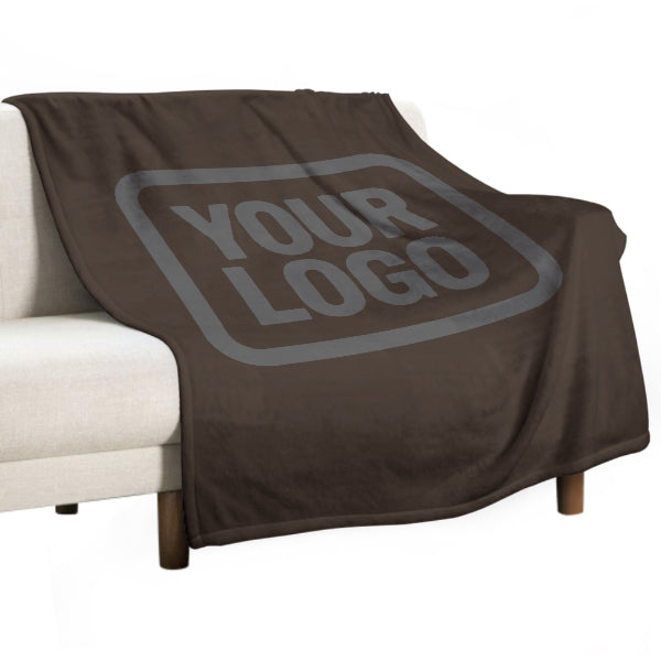 Custom Brown Dark Gray Blanket