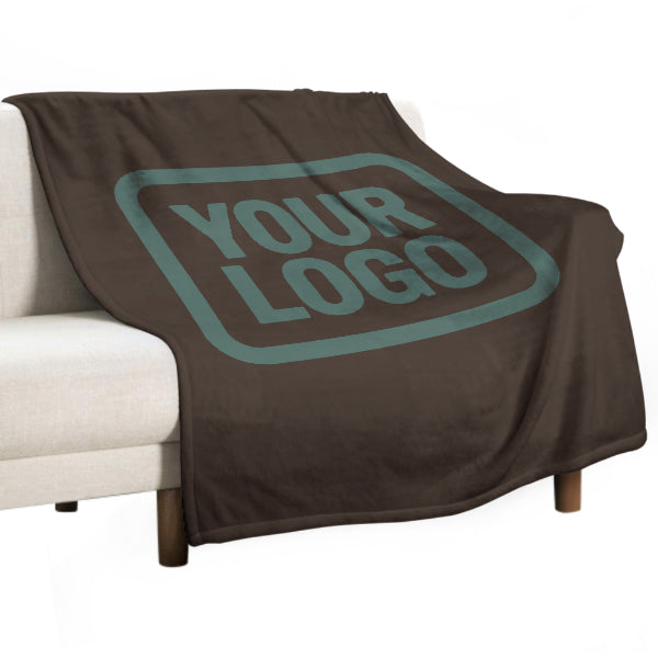 Custom Brown Teal Blanket