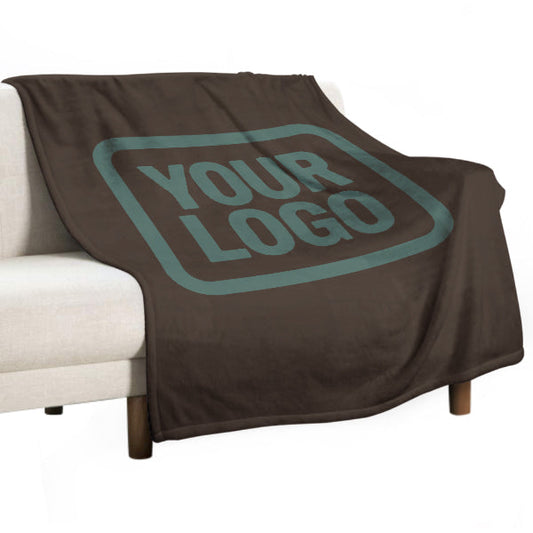 Custom Brown Teal Blanket