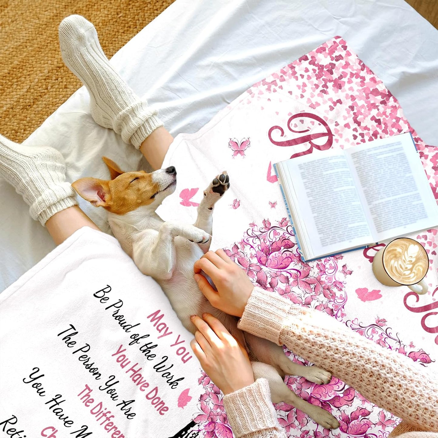 Blanket for Retirement Gifts, “Retirement Blessings Enjoy the next chapter”, From Family Friends Coworkers, Birthday Christmas Graduation, Inspirational