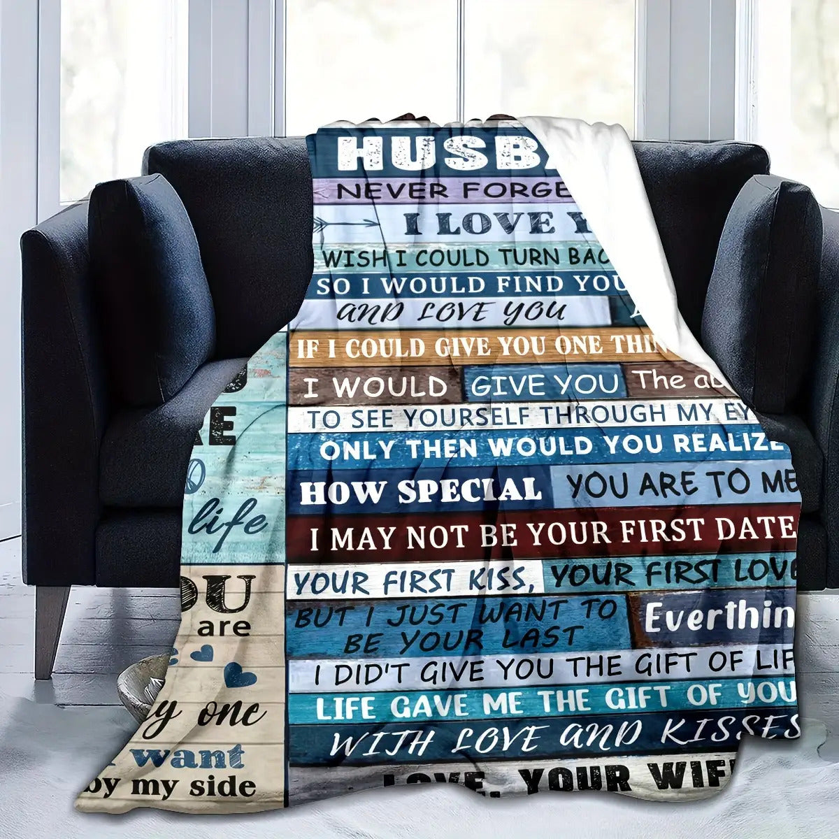 Gifts for Husband Blanket - Special You Are to Me - From Wife, Birthday, Christmas, Everyday Encouragement, Inspirational Motivational