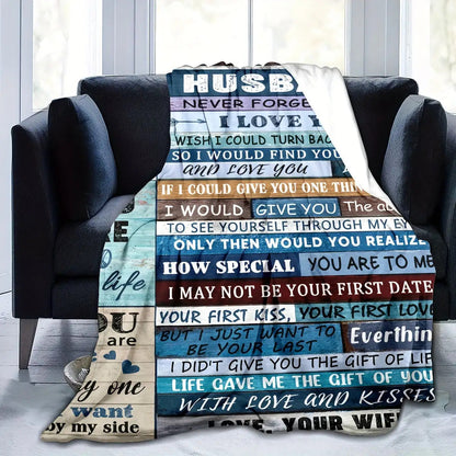 Gifts for Husband Blanket - Special You Are to Me - From Wife, Birthday, Christmas, Everyday Encouragement, Inspirational Motivational