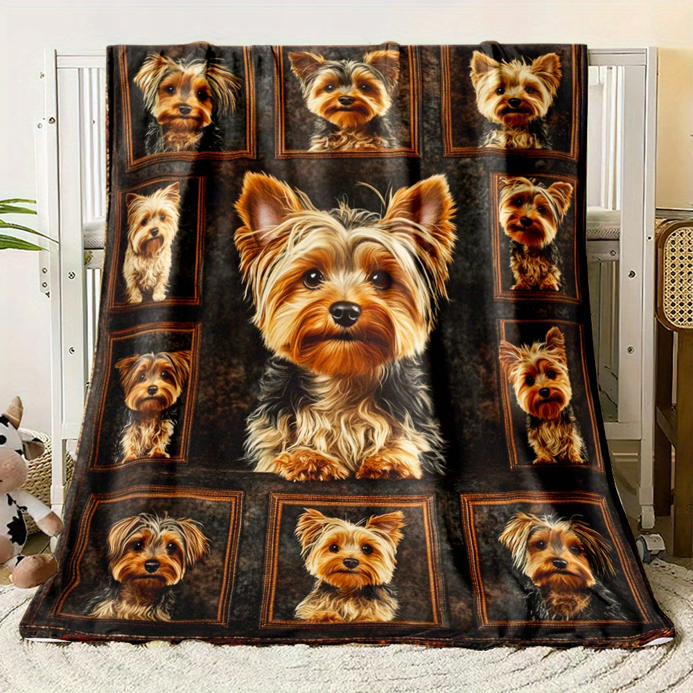 Gifts for Dog Lovers Blanket - Yorkie is My Best Friend - From Pet Owners, Birthday, Christmas, Everyday Encouragement, Inspirational Pet Theme Blanket