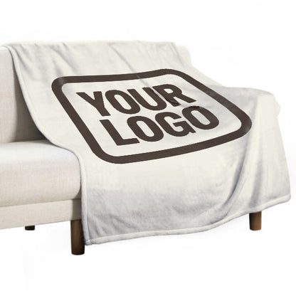 Custom Beige Brown Blanket